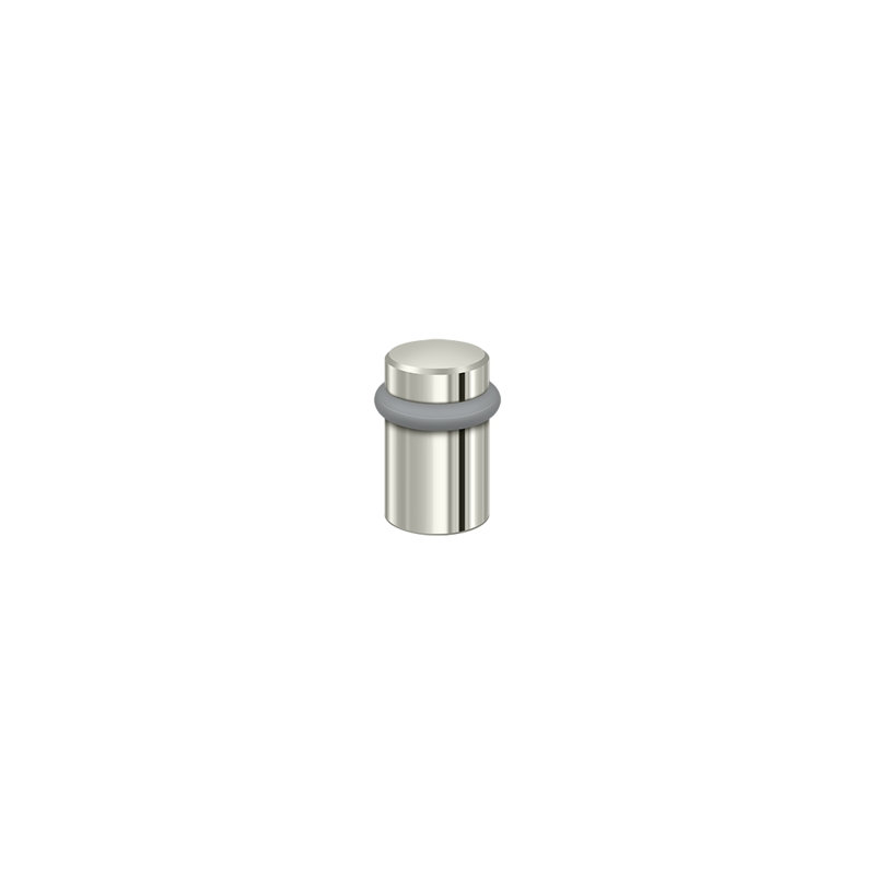 Deltana UFB5000U14 Round Universal Floor Bumper 2", Solid Brass in Polished Nickel, Polished Nickel
