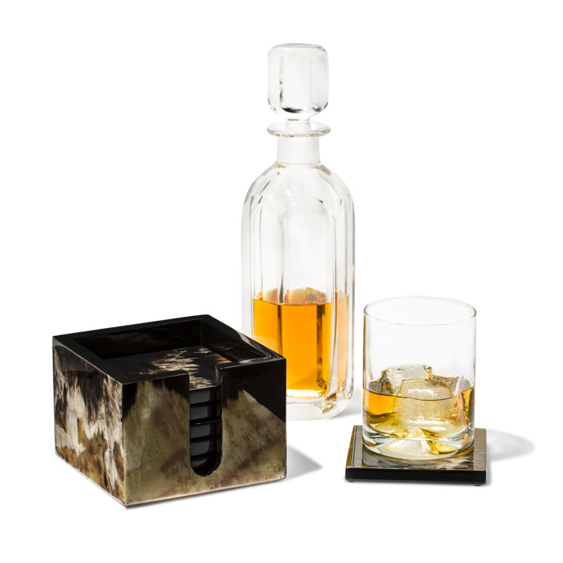 Coaster Set With Holder