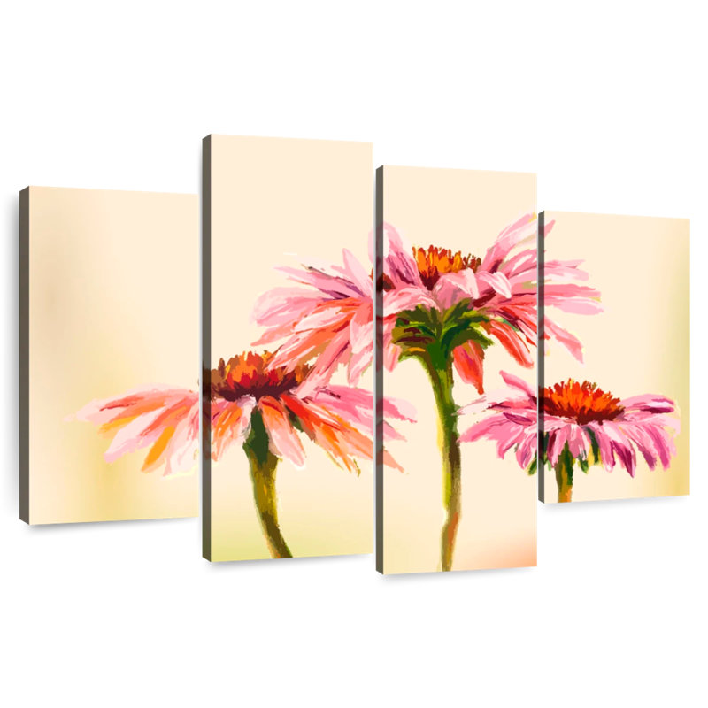 Harnek Intricate Echinacea Flowers, 48"H x 75"W