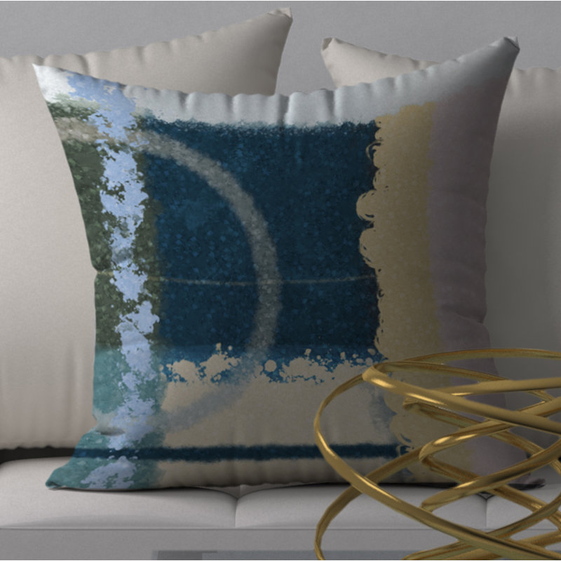 Magnifique housse de coussin décorative carrée/insert, 24 po x 24 po