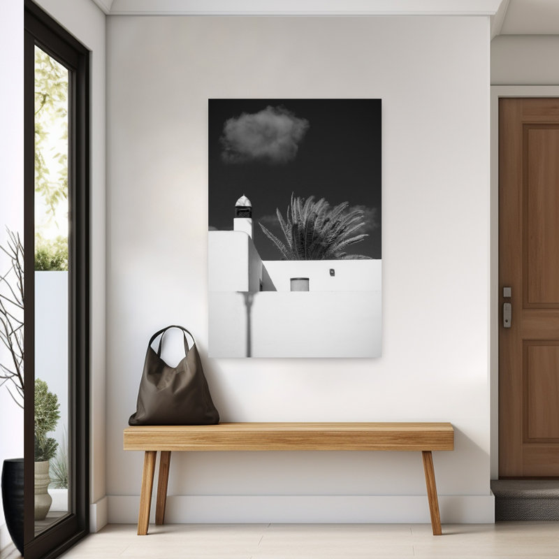 Art contemporain, art contemporain contemporain abstrait palmier, H 60 po x l 40 po