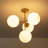 Orrhaen 4-Light Modern Sputnik Sphere Glass Bubble Chandelier-259096043-208477250