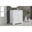 Meuble-lavabo de 30 po avec comptoir d'évier, meuble-lavabo avec porte et deux tiroirs, panneaux de fibres à densité moyenne, bois massif, un paquet, blanc (ancien numéro de référence: N725P198484K)