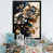 Impression noire sur toile encadrée sélectionné