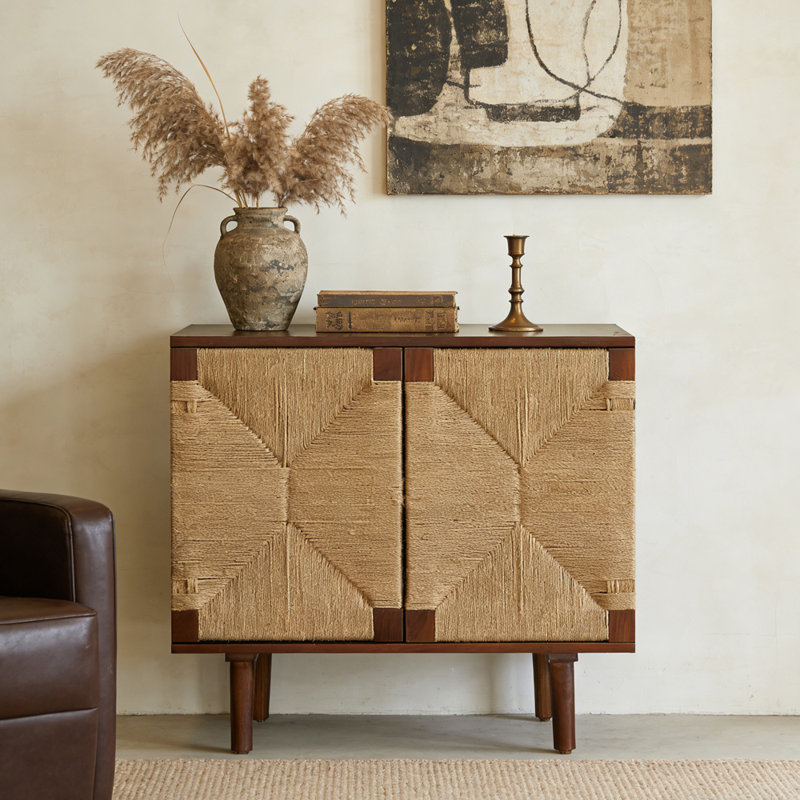 Armoire d'appoint de style rétro moderne, Brun