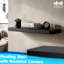 Harbour Housewares Rounded Wooden Floating Shelf - 60cm - White-136422769