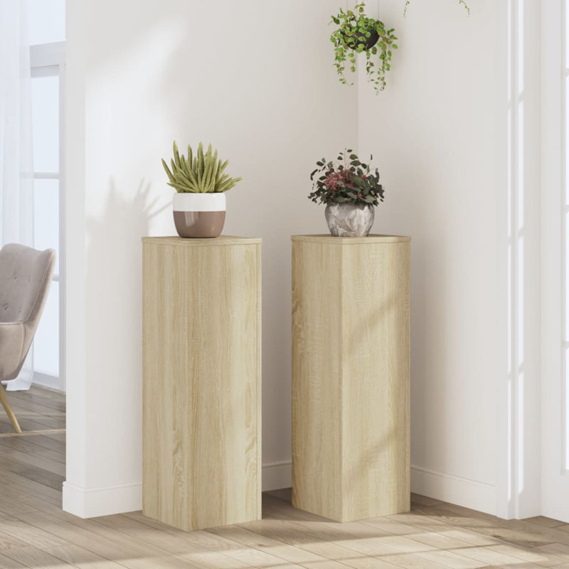 Support pour plante vidaXL Bois d'ingénierie, Chêne sonoma, H 31 po x l 9,8 po x P 9,8 po