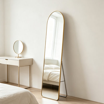 Metal Arch Floor Mirror