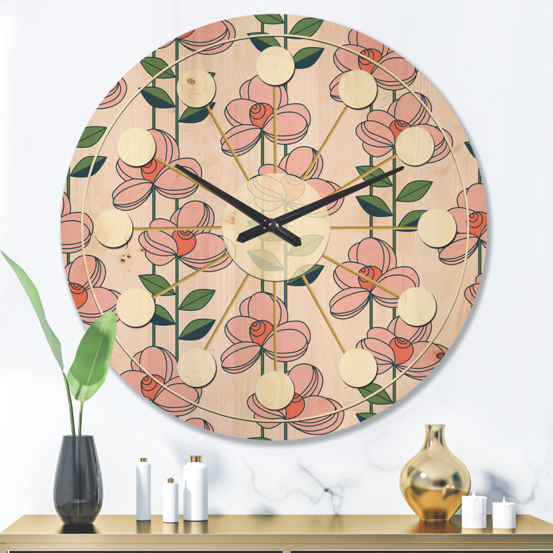 Horloge murale Floral, Très grand