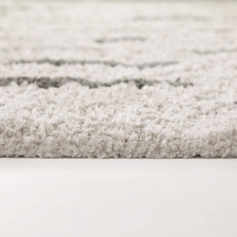 Tapis brun à carreaux moderne Herbert, Rectangle 5 pi 3 po x 7 pi