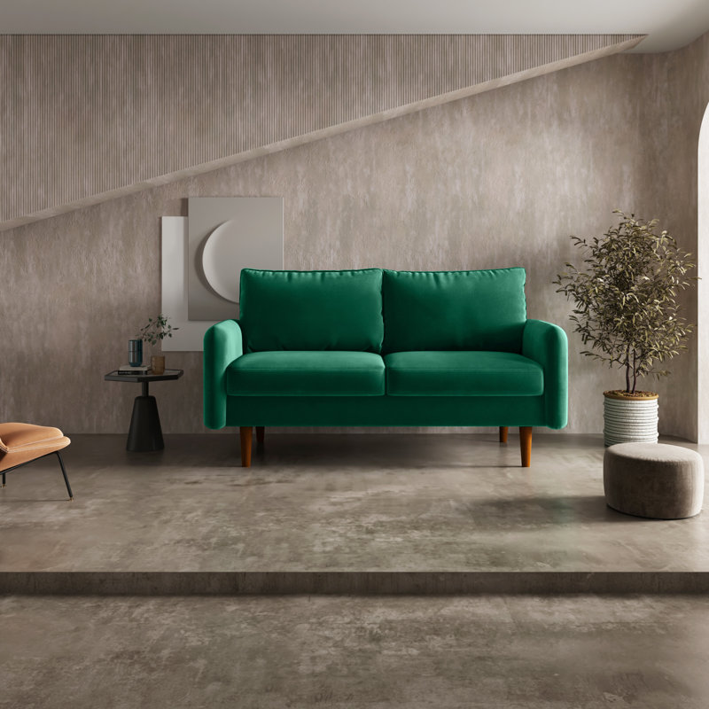 Causeuse Anacapa, Velours vert