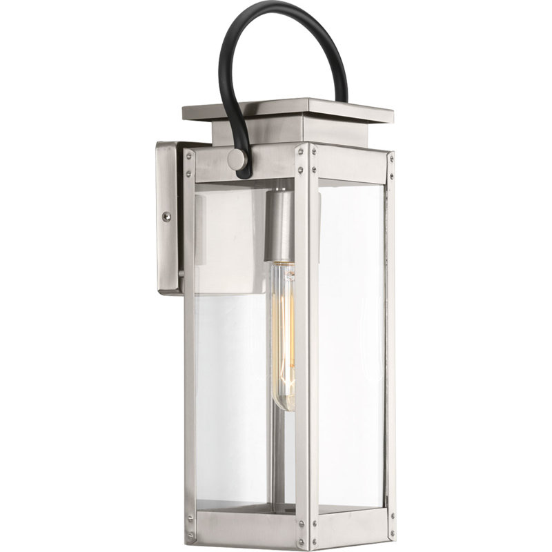 Lanterne murale d'extérieur en acier inoxydable Ola, H 15,88 po x l 6,5 po x P 5,5 po