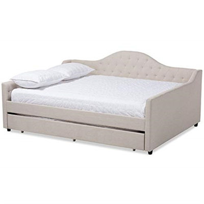 Eliza Modern and Contemporary Fabric Upholstered Daybed with Trundle by Red Barrel Studio