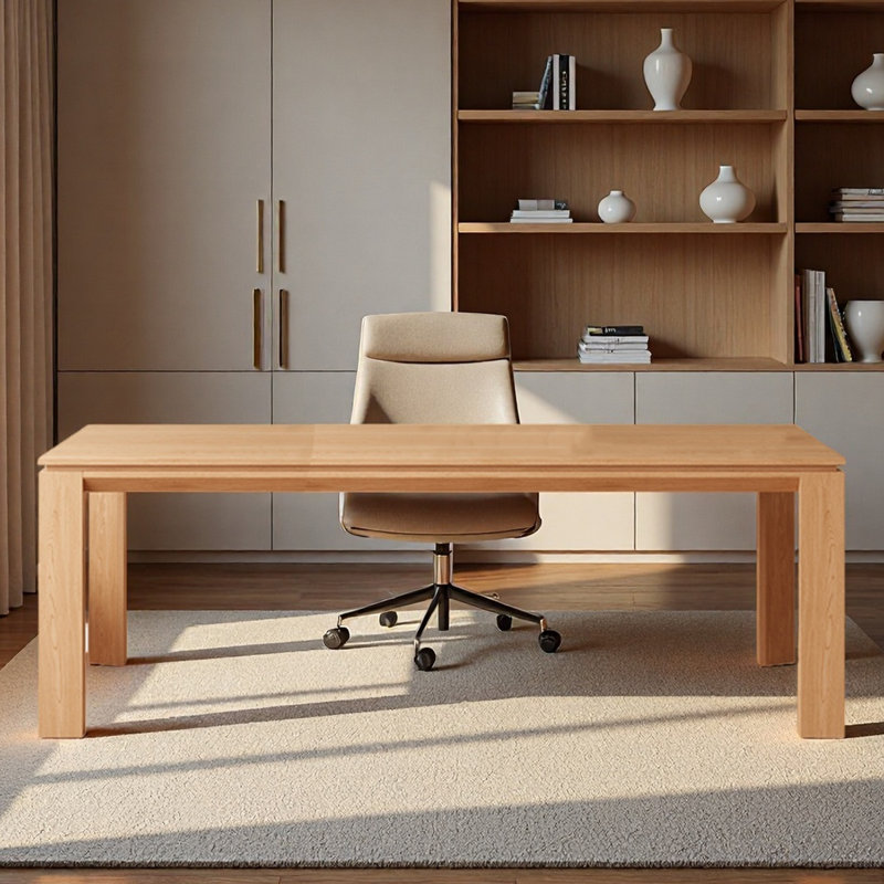 A rectangular desk for home, 29.53" H x 78.74" W x 31.5" D