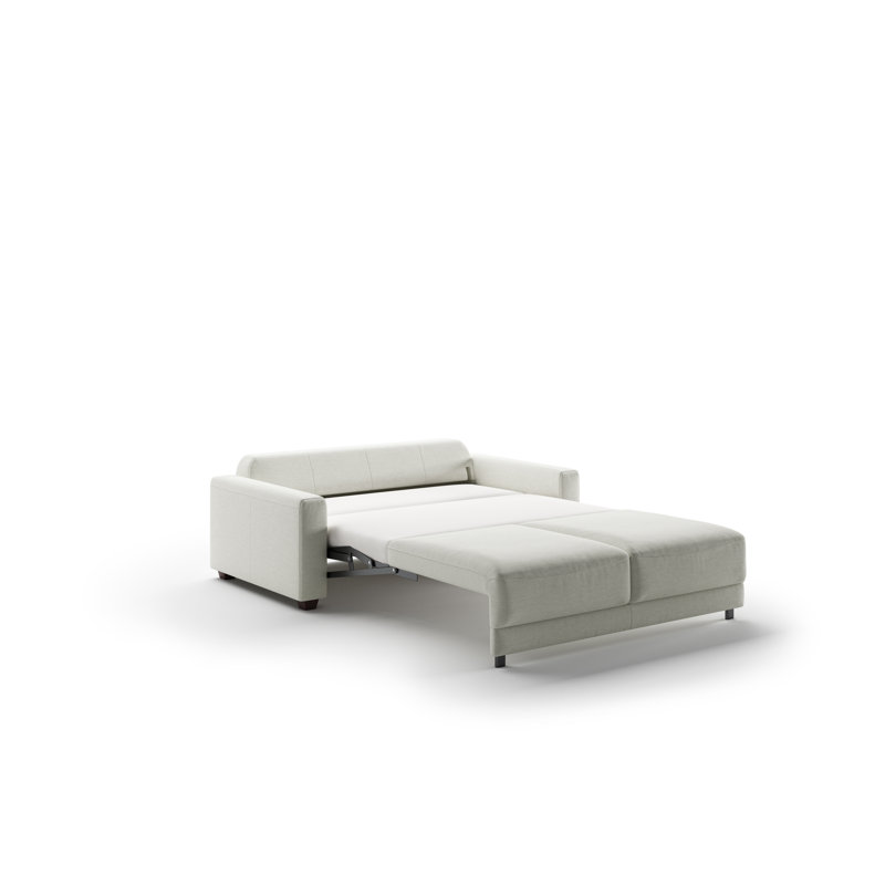 Belton Queen Loveseat Sleeper - Manual - 105/6 Walnut, White