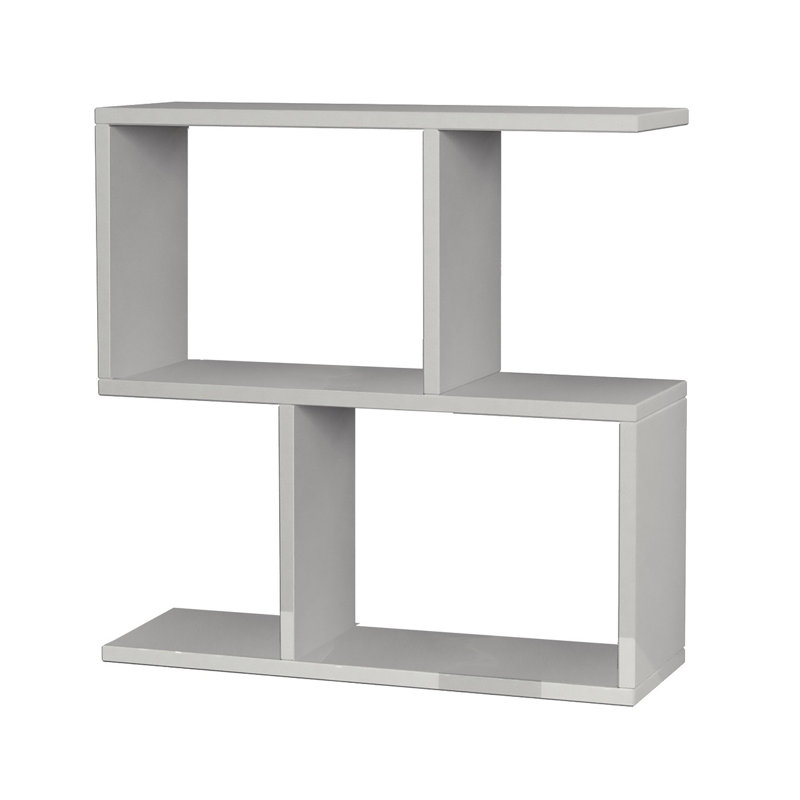 Barbara Side Table Modern 2-Tier Design with Storage Compartments, White