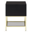 Tanna 46cm W Stainless Steel Bedside Table