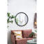 32 "miroir circulaire avec cadre perlé en métal, miroir mural pour le hall d'entrée de la chambre à coucher du salon