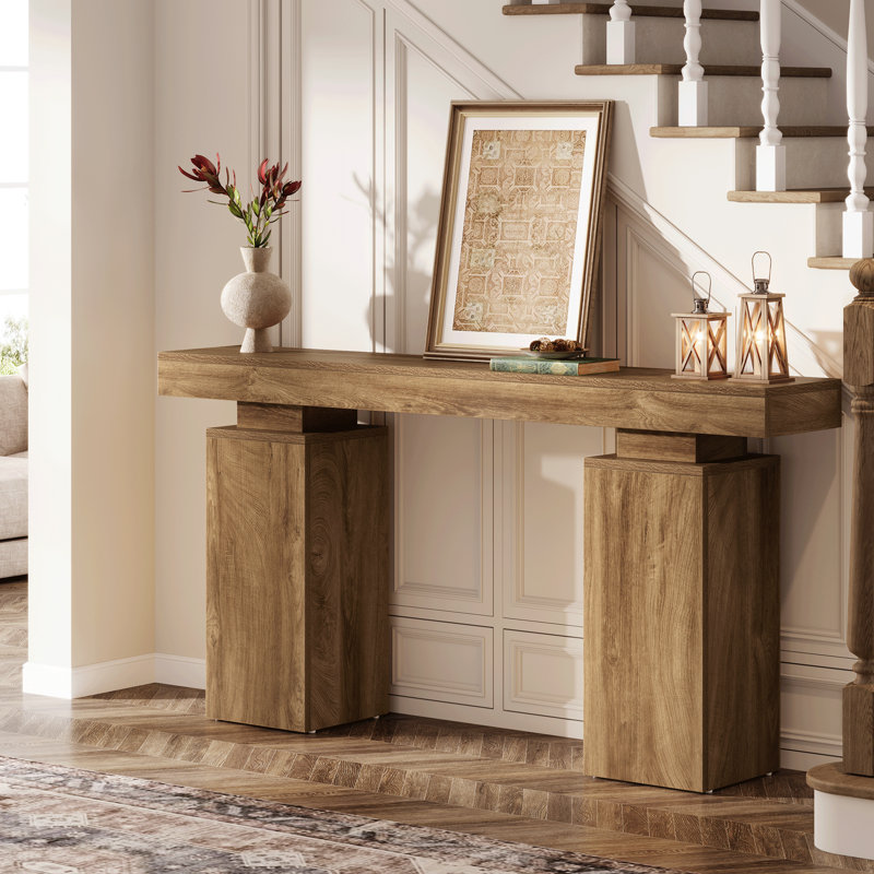 Console 63 pouces brun rustique, Brun