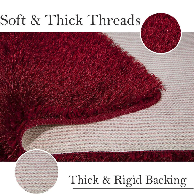 Polypropylene Plastic Non-Slip Bath Mat, Red, Single - 110cm L x 60cm W