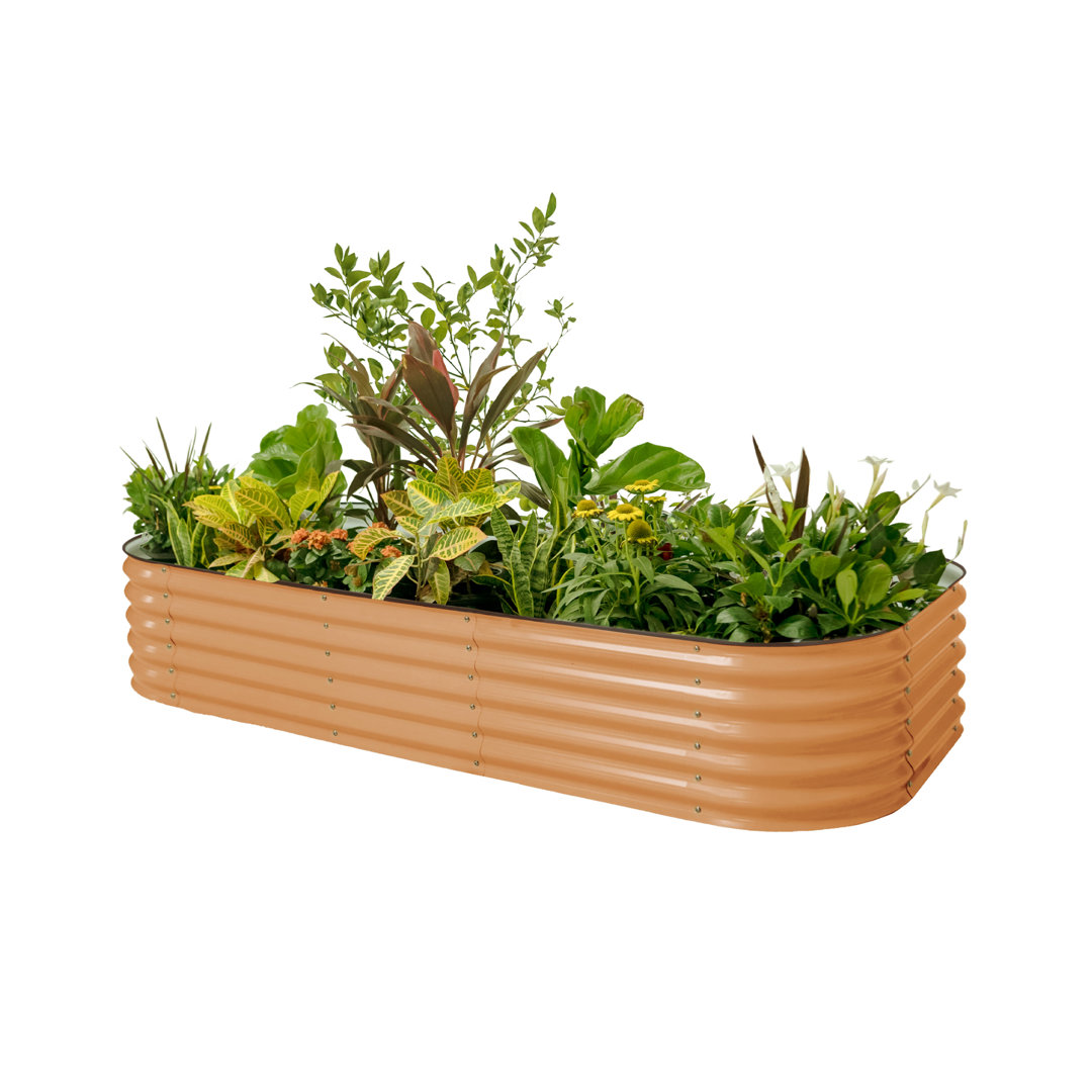 17" Tall 10 In 1 Modular Metal Outdoor Raised Garden Bed Vego Garden 