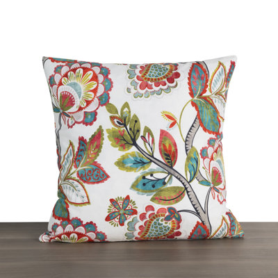Floral Cotton Reversible Pillow Cover