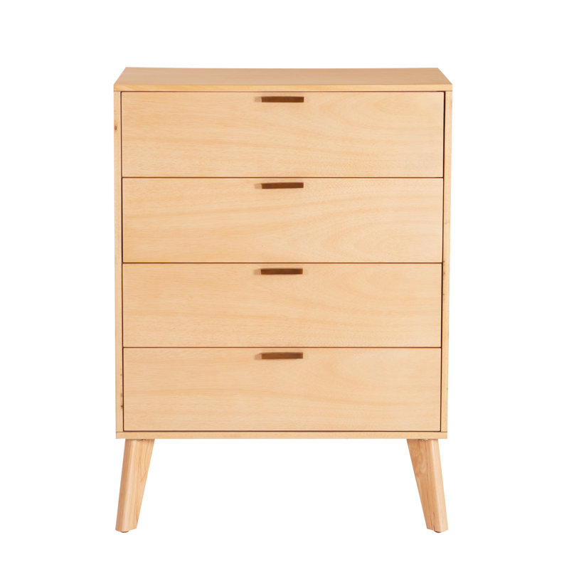 Commode 4 tiroirs Mathiatis, Naturel