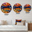 Red Moon Sunset in Autum Forest - Horloge murale-59913850