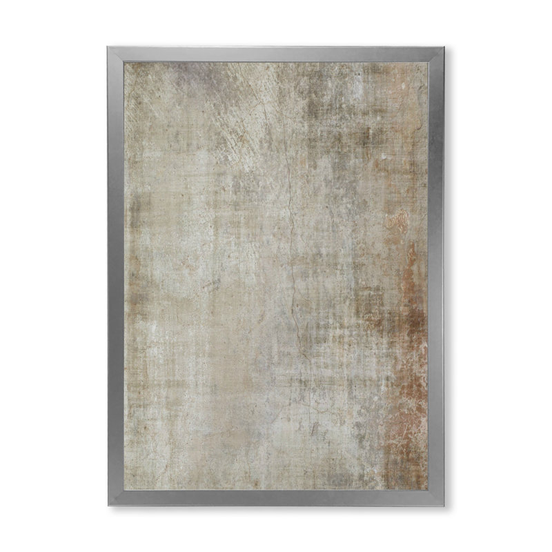 Art moderne gris et bleu II 2FDP47783, H 12 po x l 8 po x P 1 po, Encadrement argenté