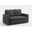 Canapé à 3 volets, canapé-lit futon convertible, causeuse peu encombrante, canapé-lit escamotable pour le salon, gris foncé et gris clair et beige, tissu en lin velours