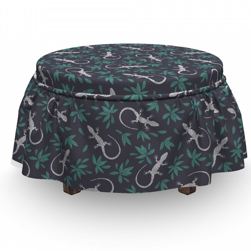 Housse pour repose-pieds de reptiles avec boho motifs