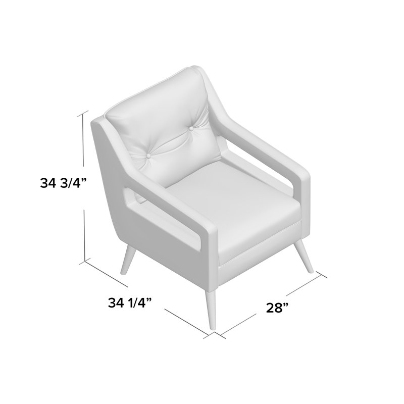 Griffithville Upholstered Armchair, Blue Polyester