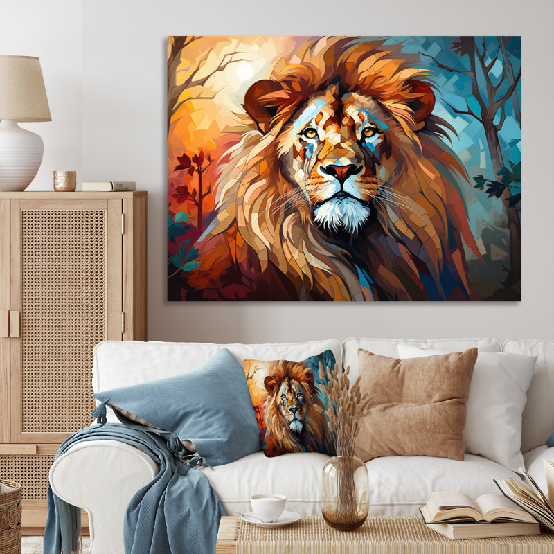 «Kayvonna Lion Contemporary Pride Contemporary», reproduction sur toile, H 30 po x l 40 po x P 1,5 po, Toile tendue