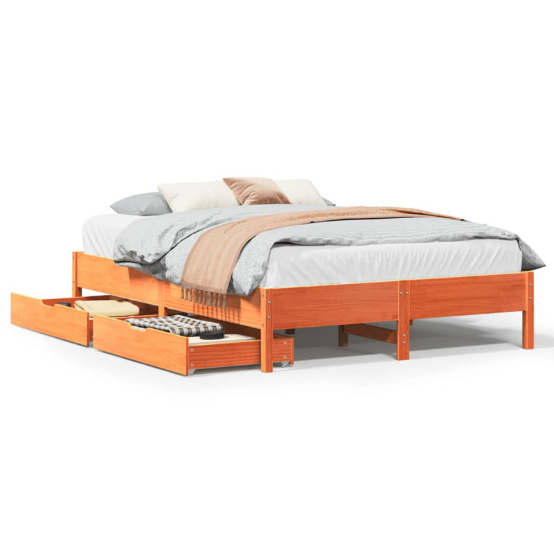 Storage Bed, Wax Brown, Kingsize (5')