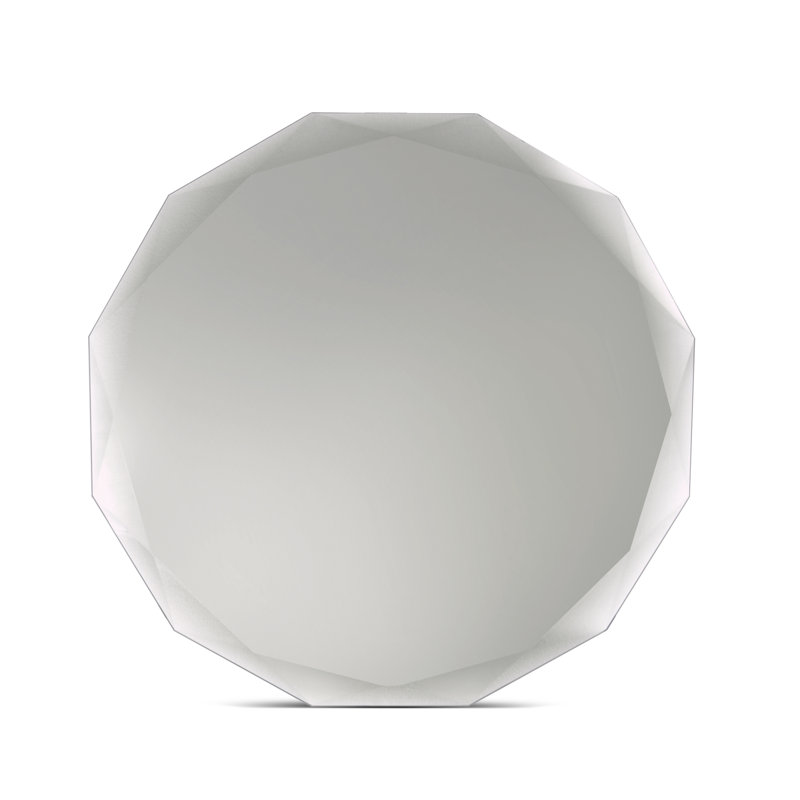 Glass Wall Mirror, White
