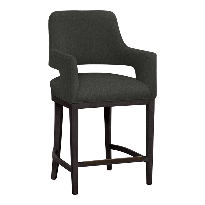Tabouret de bar et de comptoir Josie, Gris anthracite, Orge 8789, Tabouret de comptoir (siège d'une hauteur de 26,5
