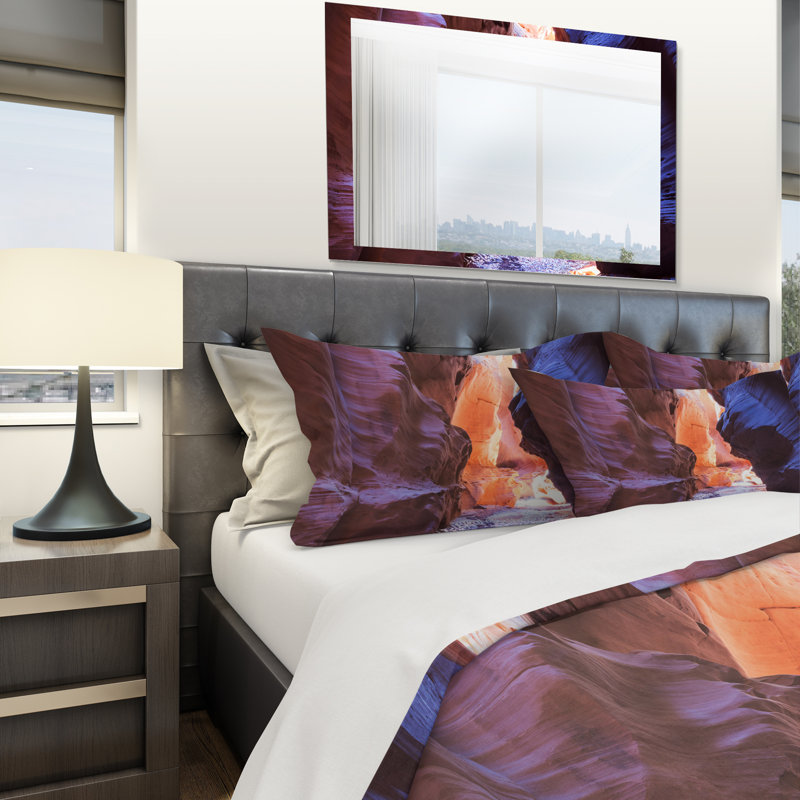 Ensemble de housse de couette designart happy canyon fantastique scene de canyon, Housse simple + 1 taie décorative