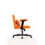 Chaise de bureau moderne orange, roues, jeux, maquillage, lin respirant, assise ergonomique, revêtement en lin doux à fonction d'inclinaison, design, mécanisme-121074083