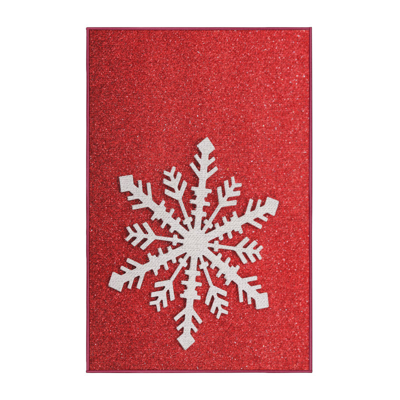 Tapis de noël zone rouge, Rectangle 4 pi x 6 pi