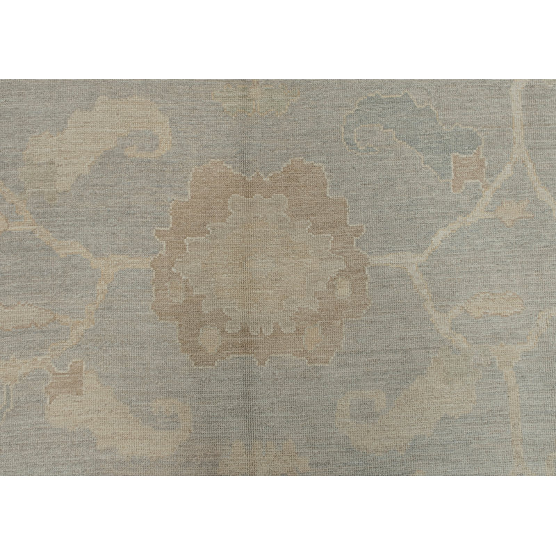 Tapis turc Oushak fait à la main 10 pi x 13 pi 9 po