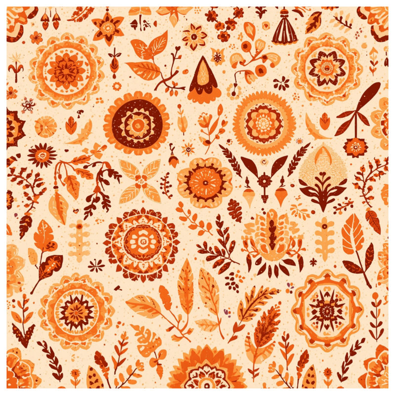 Tapis de bain à motifs floraux complexes, 24in W x 17in L