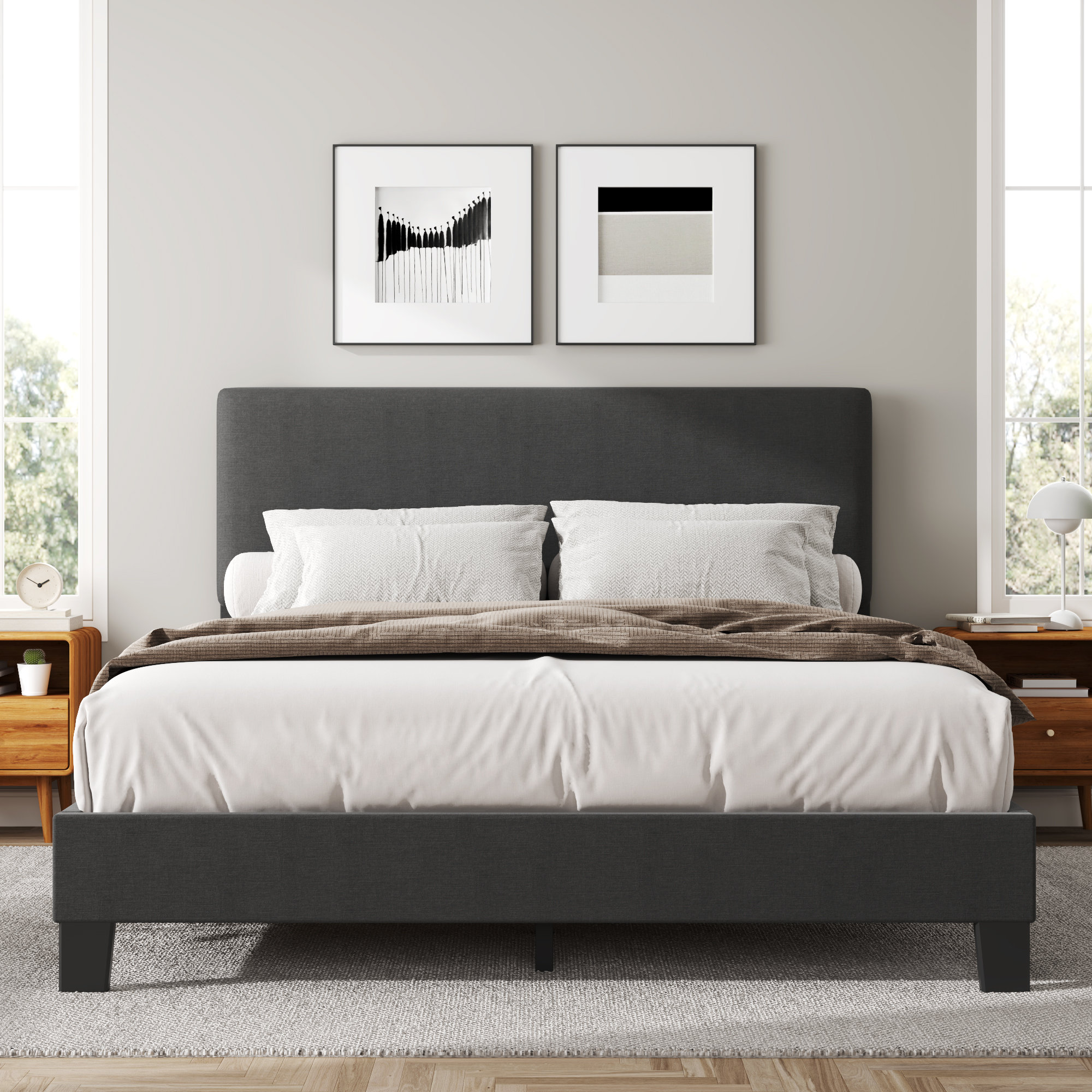 Winston Porter Issi Upholstered Bed & Reviews | Wayfair