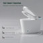 Toilette moderne et intelligente avec siège de bidet intégré, siège d'auto ouverture / fermeture de toilette intelligent, capteur de pied, affichage à DEL, veilleuse, eau chaude et sécheuse
