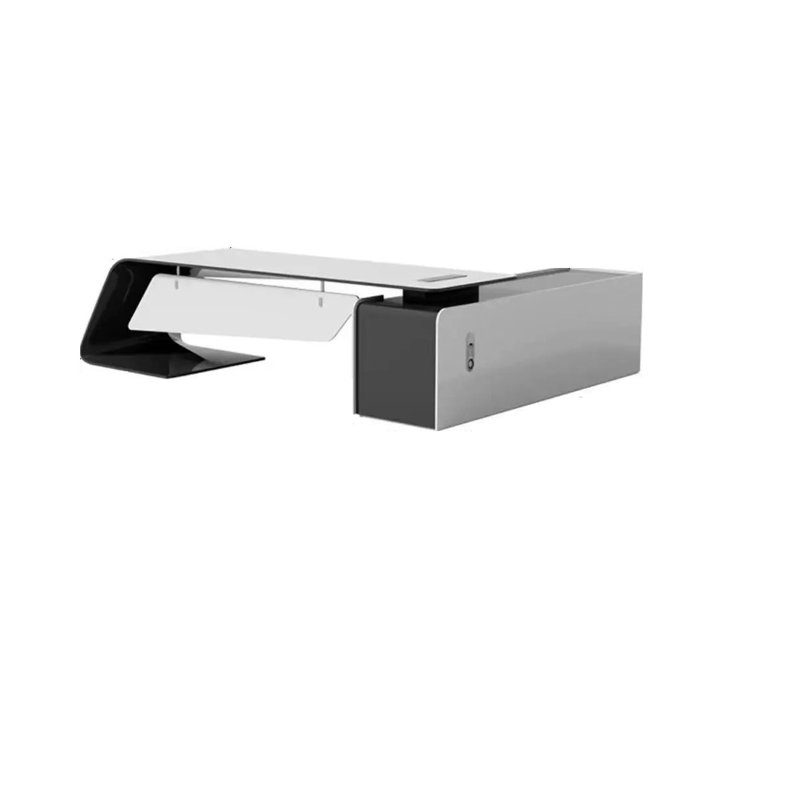 Nahtanha L-Shaped Manufactured Wood Reception Desk, 75cm H x 280cm W x 80cm D