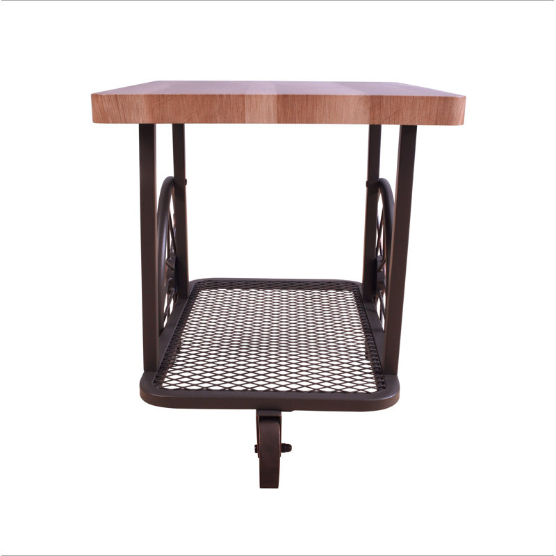 Table de bout Francie en chêne et gris antique