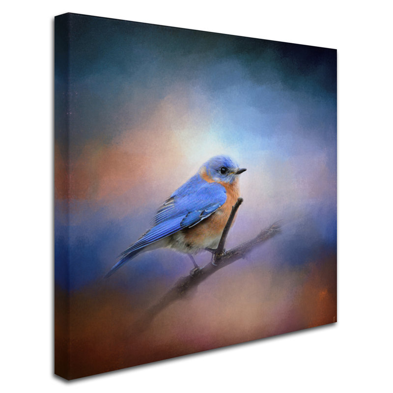 «Vidur Blue» par Vidur, impression sur toile tendue, H 18 po x l 18 po
