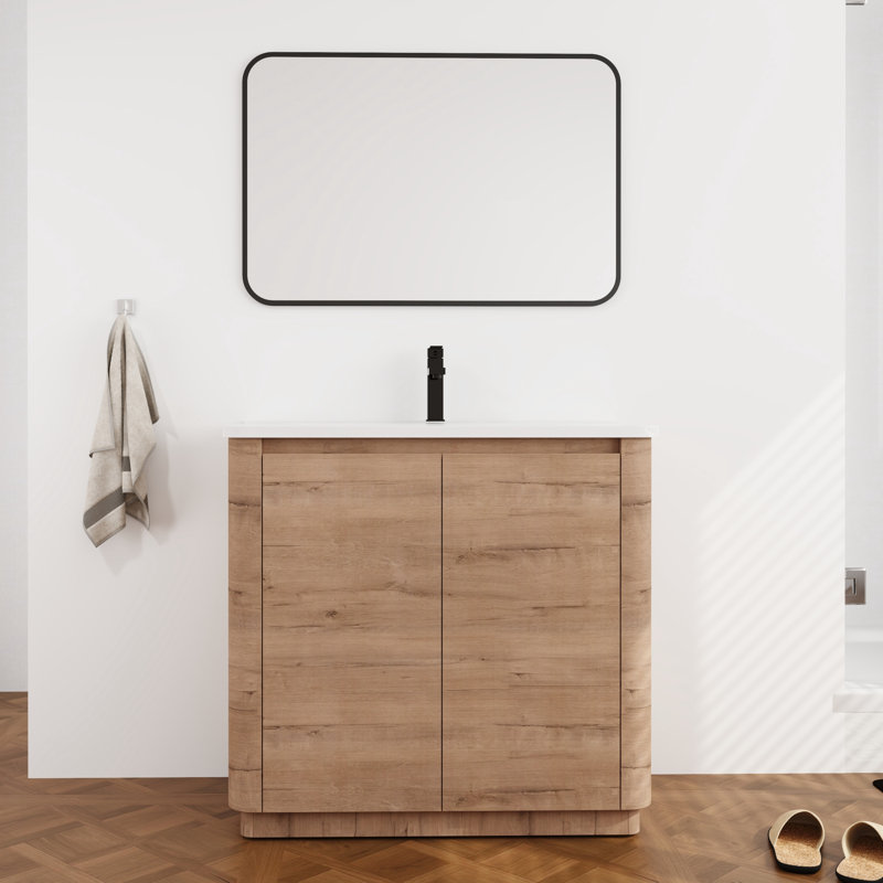 Meuble-lavabo simple 36 po avec comptoir en céramique 36 po, 36