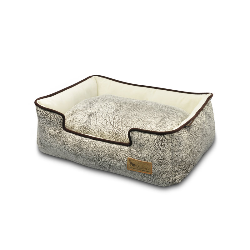 Lit pour chien Original Savannah, Gris cendré / Chocolat, Très grand (l 44 po x P 37 po x H 10 po)