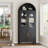 73-Inch (Approximately 185.4 Cm) High-Metal Arched Kitchen Food Cabinet, Modern Farmhouse Chinese Storage Cabinet, With Glass Doors And Adjustable Shelves, Multi-Functional Cabinet Suitable For Kitchen, Dining Room And Bathroom-881270723