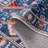 Indoor&Outdoor Washable Area Rug Blue Gorgeous flowers Vintage Low Pile Rug for Living Room Bedroom Wedding Banquet-645564840